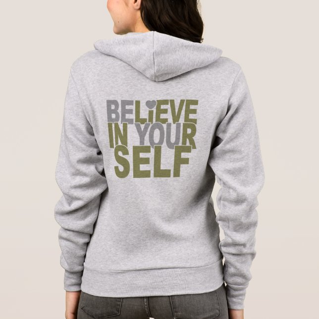 Camiseta ACREDITE EM SEU PRÓPRIO nome personalizado (Verso)