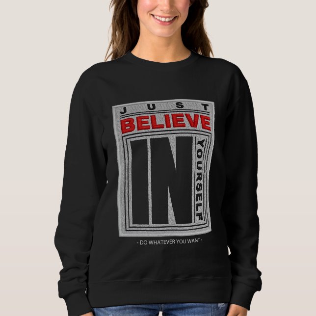 Camiseta Acredite em si mesmo bordado (Frente)