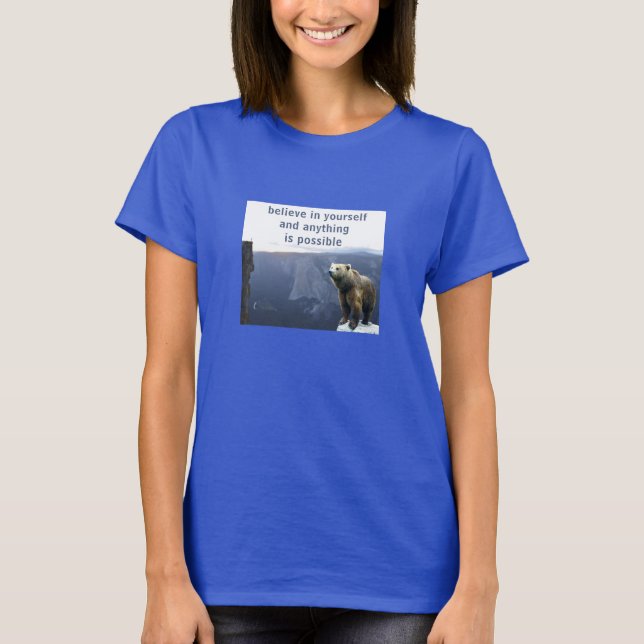 Camiseta Acredite em si mesmo (escuro) (Frente)