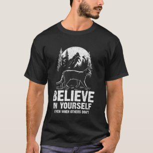 Camiseta Acredite Em Si Mesmo Gato Divertido Motivacional g