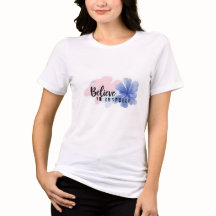 Acredite em Si Mesmo - Tipografia Floral Aquarela