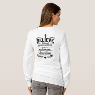 Camiseta Acredite Ganhe Tudo Citação Inspiradora Fé