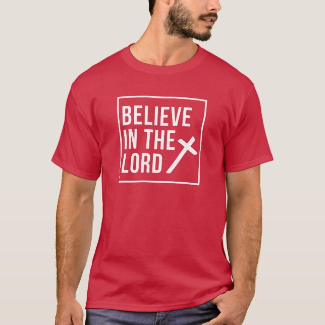 Camiseta Acredite Na Bíblia Da Fé Cristã Versa (Frente)