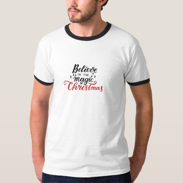 Camiseta Acredite na Mágica do Natal (Frente)