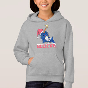 Camiseta Acredite nas Luzes de Fada de Neve de Natal Narwha