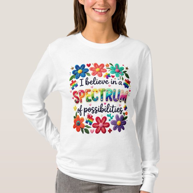 Camiseta Acredite no Espectro de Possibilidades (Frente)