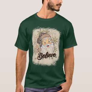 Camiseta Acredite no Figurino Papai Noel com o Natal Leopar