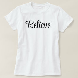 Camiseta Acredite no Natal Preto e Branco do Papai Noel