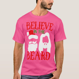 Camiseta Acredite no Papai Noel e Jesus Engraçado Acredite 