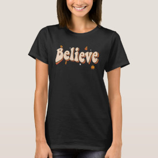 Camiseta Acredite no Papai Noel Natal Groovy Xmas
