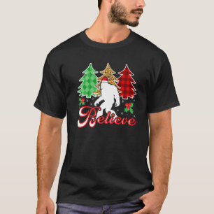 Camiseta Acredite no Pé Grande Vermelho Verde Amarelo Xadre