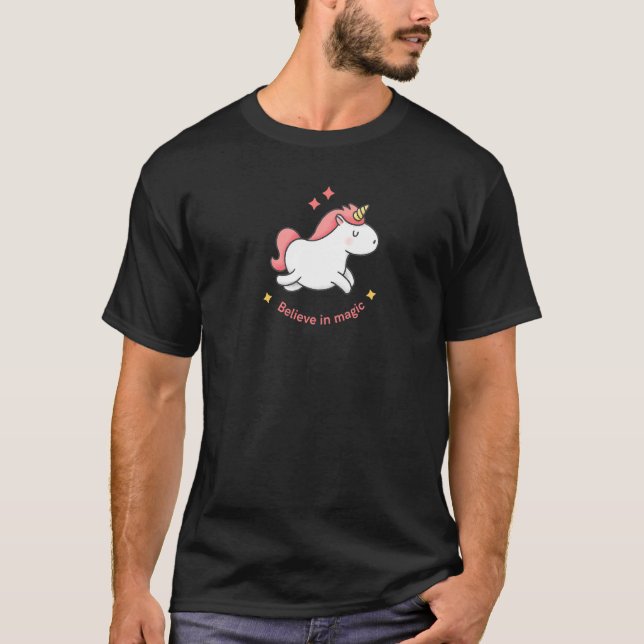 Camiseta Acredite no Unicórnio Mágico (Frente)