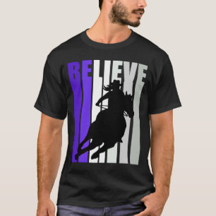 Camiseta Acreditem a vaqueira roxa do sul Meninas do oeste