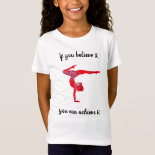 Camiseta Acreditem em obter Abstrato de ginástica em T-Shi