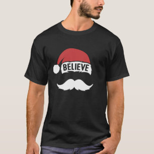 Camiseta Acreditem em Papais noeis de Natal Brancos da Famí