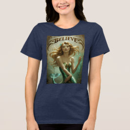 Camiseta Acreditem em Sereias Arte Mulheres Inspiradoras No