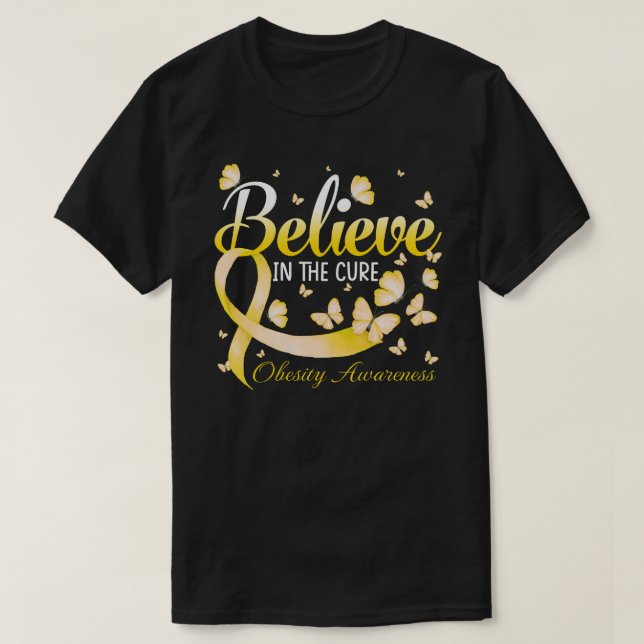 Camiseta Acreditem na Borboleta da Consciência da Obesidade (Frente do Design)