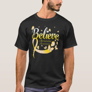 Camiseta Acreditem na borboleta da consciência Sarcoma