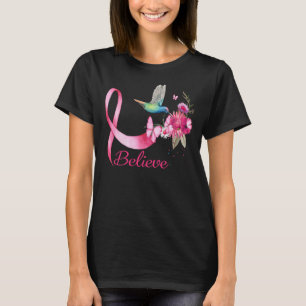 Camiseta Acreditem na consciência do cancer da fita Humming