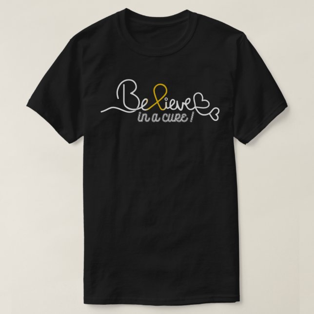 Camiseta Acreditem na informação sobre Canceres de infância (Frente do Design)