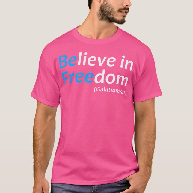 Camiseta Acreditem na Liberdade Galatianos Libertam Jesus C (Frente)