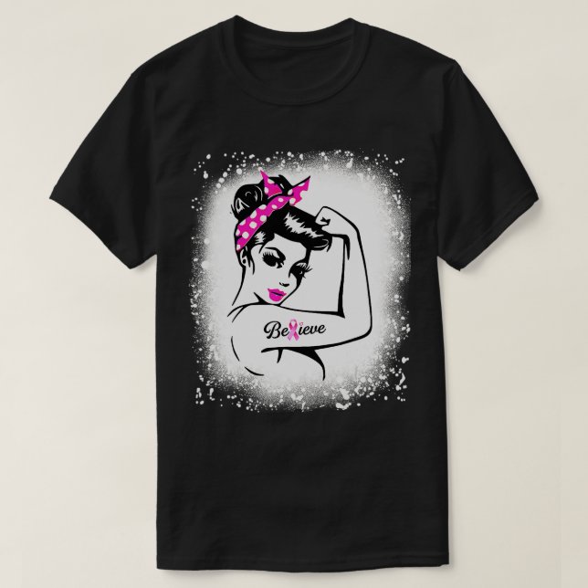 Camiseta Acreditem no apoio à conscientização do guerreiro  (Frente do Design)