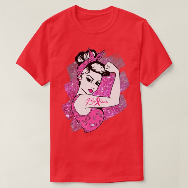 Camiseta Acreditem no apoio à conscientização do guerreiro  (Frente do Design)