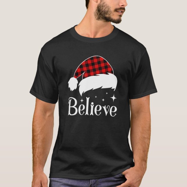 Camiseta Acreditem no Natal com o Natal Engraçado Natal (Frente)
