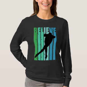 Camiseta Acreditem no treinador de corridas de patinagem rá