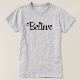 Camiseta Acreditem nos Papais noeis brancos pretos do Natal