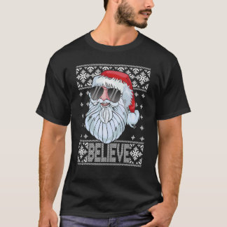 Camiseta Acreditem que Papai Noel domina óculos Fabulosos d