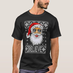 Camiseta Acreditem que Papai Noel domina óculos Fabulosos d