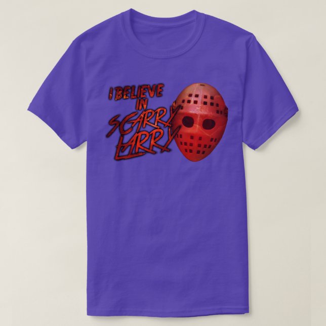 Camiseta Acredito em Scarry Larry (Frente do Design)