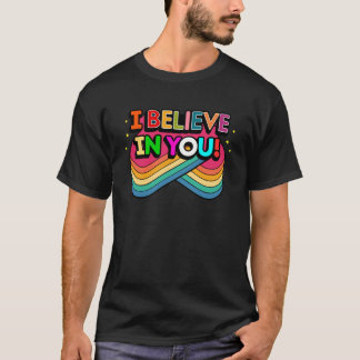 Camiseta acredito em sua motivação design