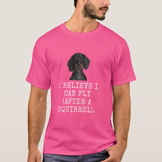 Camiseta Acredito Que Posso Voar (Depois De Um Esquilo). Ca (Frente)