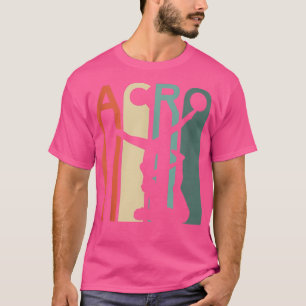 Camiseta Acro Yoga Retro Vintage Yoga Casal ginástica