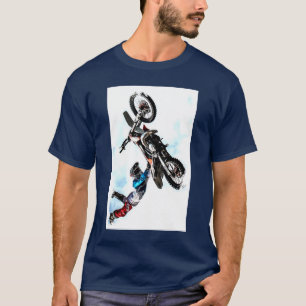 Camiseta Acrobacias Personalizadas Ação de Ciclismo Esporte