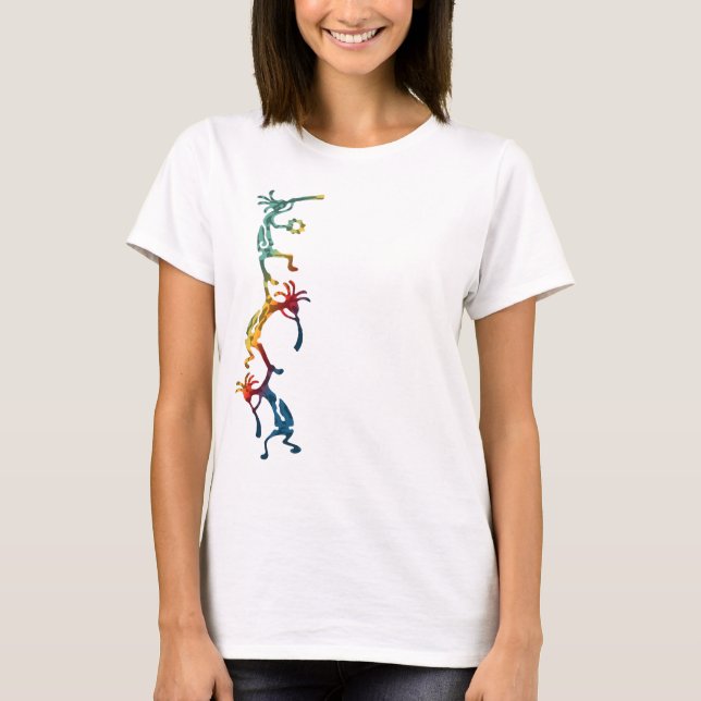 Camiseta Acrobatas do músico de KOKOPELLI + suas ideias (Frente)