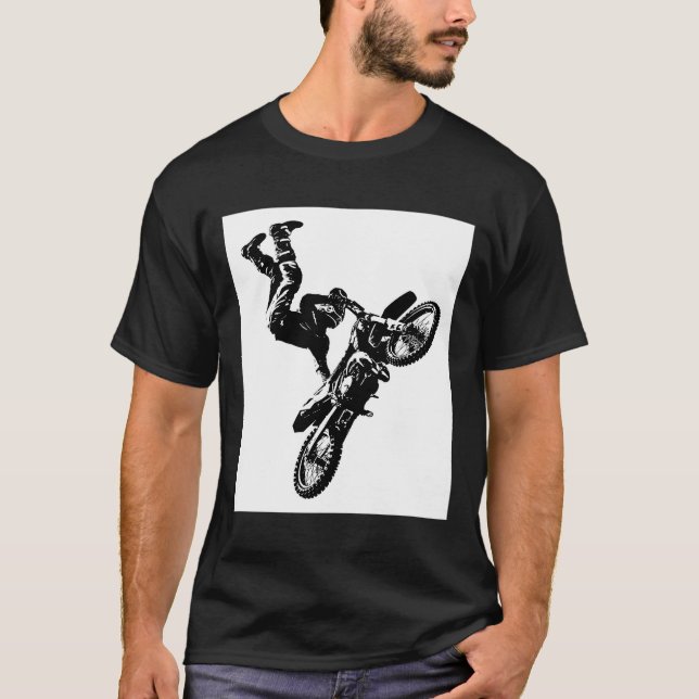 Camiseta Acrobática Negra E Branca - Pop Art (Frente)