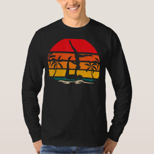 Camiseta Acroioga Aérea Retro Sunset Vintage Acro Yoga