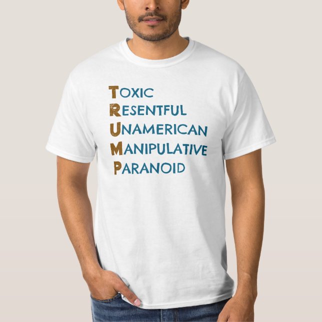 Camiseta Acrônimo Antitrump Personalizável (Frente)
