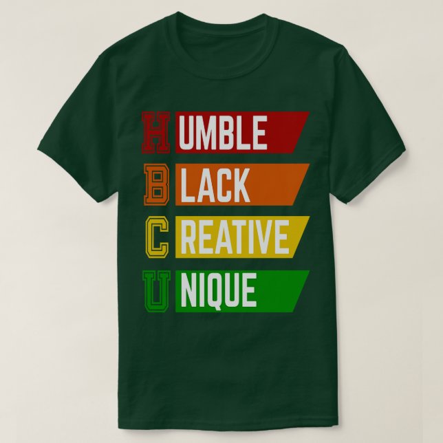 Camiseta Acrônimo de Alunos do Formando HBCU (Frente do Design)