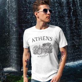 Camiseta Acropolis Athens Grecce Vintage Land Scape