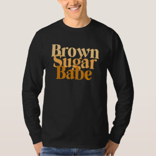 Camiseta Açúcar Castanho Babe Negro Orgulho Africano