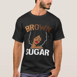 Camiseta Açúcar Castanho Melanina Castanha Lábios Pele Negr