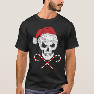Camiseta Açúcar Crânio Papais noeis de Natal Pajama Doce