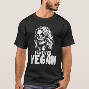 Camiseta Açúcar Crânio Vegetariano Novidade Vegan Legal Par