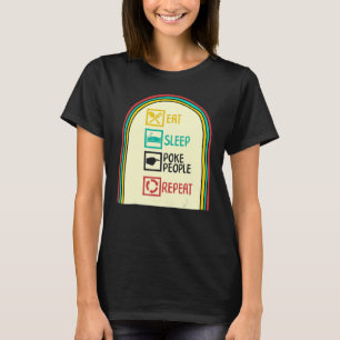 Camiseta Acupuntura Comer Pessoas De Sleep Repetir A Agulha