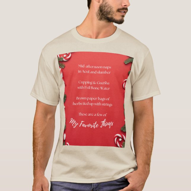 Camiseta Acupuntura de Coisas Favoritas (Frente)