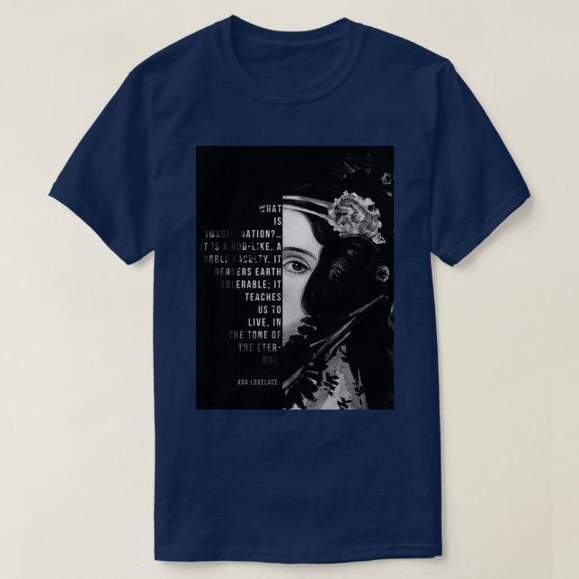 Camiseta Ada Lovelace Imagination  (Frente do Design)